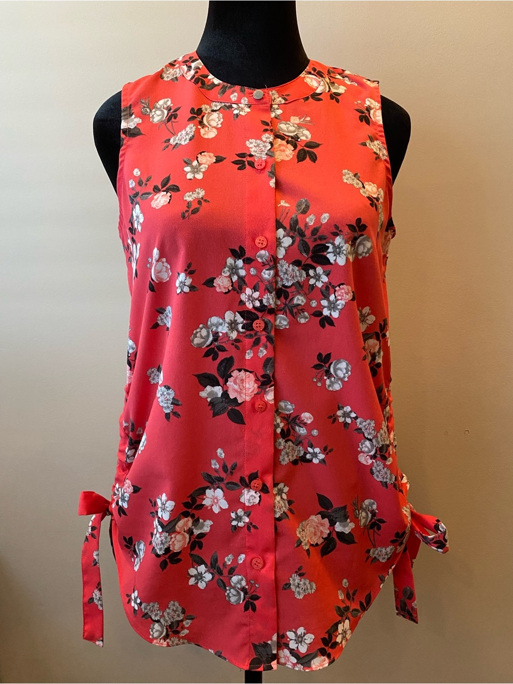 Floral Sleeveless pink Top